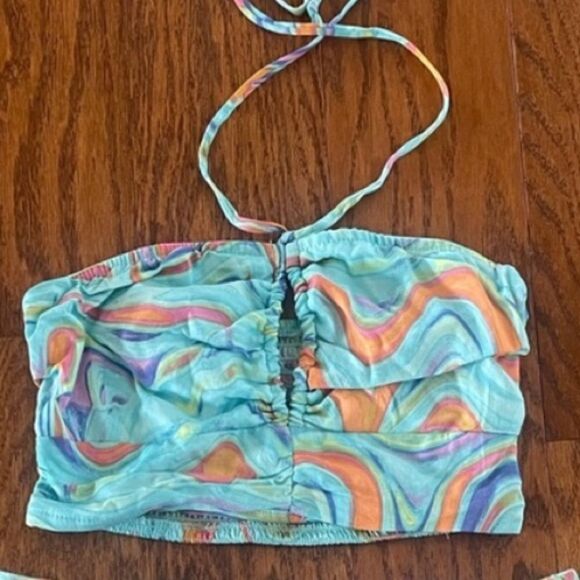 Printed blue top - Picture 2 of 2